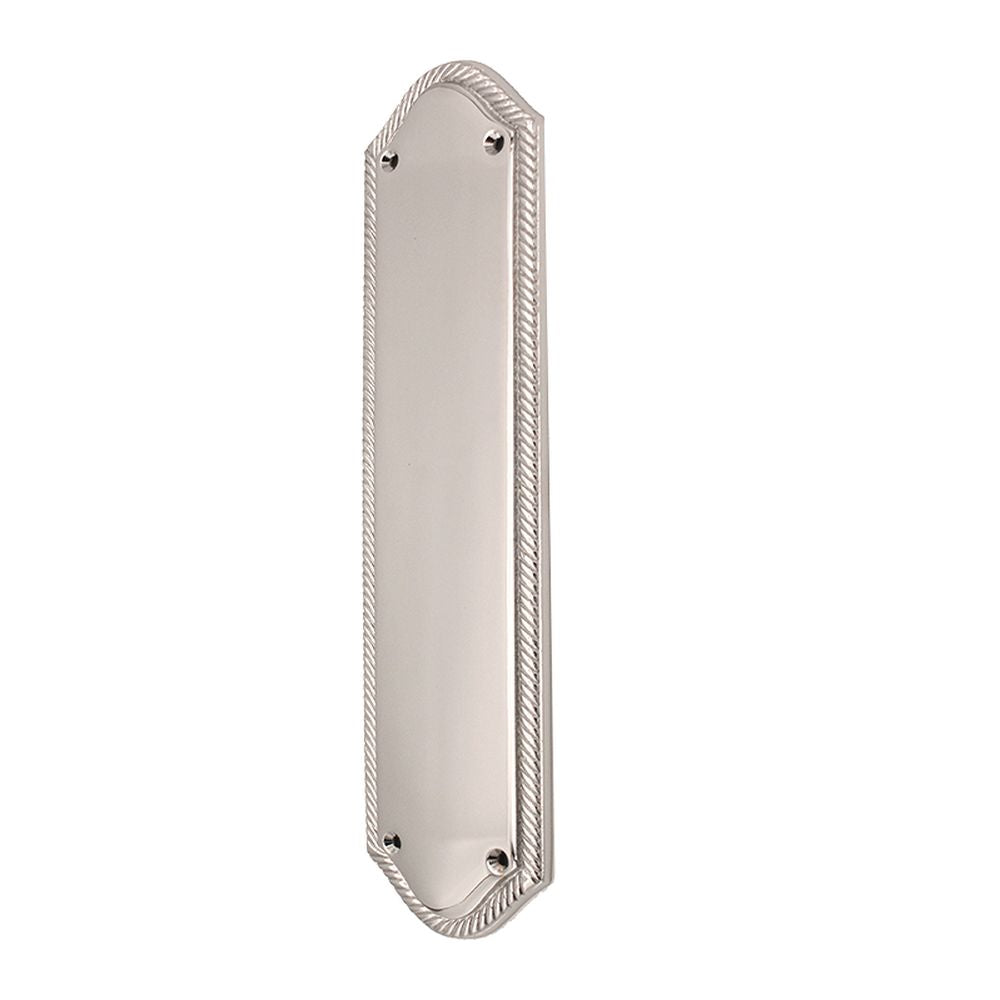 This is an image of Spira Brass - Georgian Half Round Finger Plate 295mm Polished Chrome available to order from T.H Wiggans Architectural Ironmongery in Kendal, quick delivery and discounted prices.