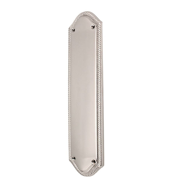 This is an image of Spira Brass - Georgian Half Round Finger Plate 295mm Polished Chrome available to order from T.H Wiggans Architectural Ironmongery in Kendal, quick delivery and discounted prices.