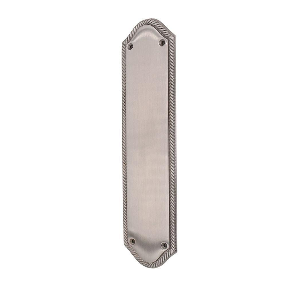 This is an image of Spira Brass - Georgian Half Round Finger Plate 295mm Satin Chrome available to order from T.H Wiggans Architectural Ironmongery in Kendal, quick delivery and discounted prices.