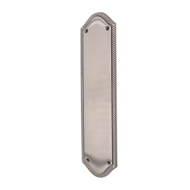 This is an image of Spira Brass - Georgian Half Round Finger Plate 295mm Satin Chrome available to order from T.H Wiggans Architectural Ironmongery in Kendal, quick delivery and discounted prices.