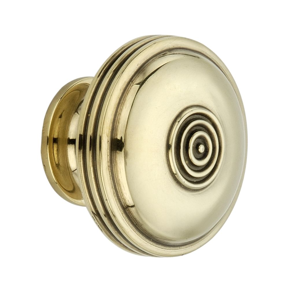 This is an image of Spira Brass - Bloxwich Large 40mm Cupboard Knob Aged Brass  available to order from T.H Wiggans Architectural Ironmongery in Kendal, quick delivery and discounted prices.