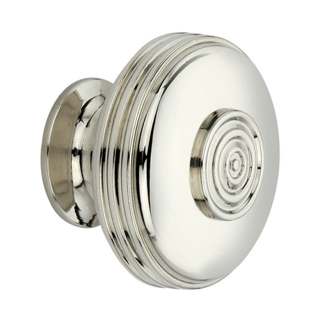 This is an image of Spira Brass - Bloxwich Large 40mm Cupboard Polished Nickel  available to order from T.H Wiggans Architectural Ironmongery in Kendal, quick delivery and discounted prices.