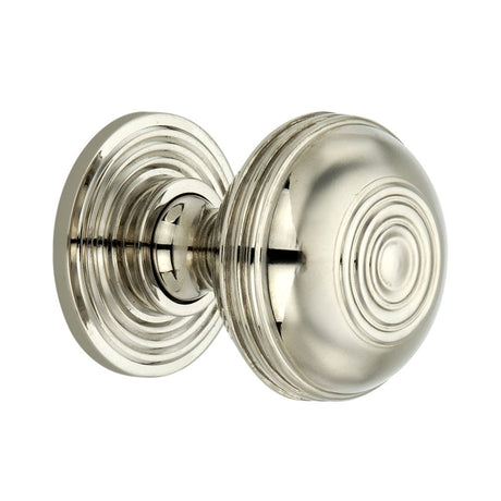 This is an image of Spira Brass - Preston Large 38mm Cupboard Knob Polished Nickel  available to order from T.H Wiggans Architectural Ironmongery in Kendal, quick delivery and discounted prices.