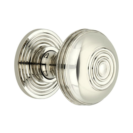 This is an image of Spira Brass - Preston Small 32mm Cupboard Knob Polished Nickel  available to order from T.H Wiggans Architectural Ironmongery in Kendal, quick delivery and discounted prices.