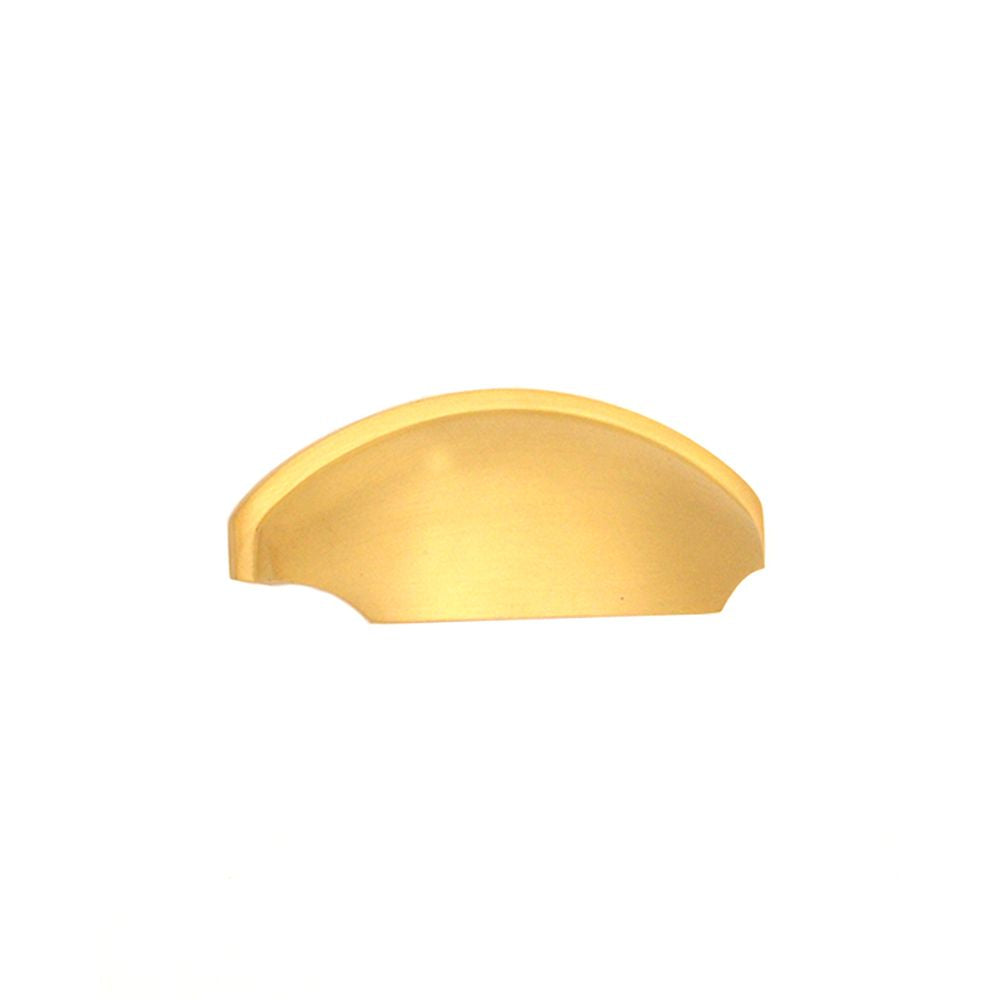 This is an image of Spira Brass - Tulip Cup Drawer Pull Satin Brass  available to order from T.H Wiggans Architectural Ironmongery in Kendal, quick delivery and discounted prices.