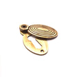 This is an image of Spira Brass - Oval Beehive Escutcheon Aged Brass available to order from T.H Wiggans Architectural Ironmongery in Kendal, quick delivery and discounted prices.