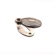 This is an image of Spira Brass - Oval Beehive Escutcheon Aged Nickel available to order from T.H Wiggans Architectural Ironmongery in Kendal, quick delivery and discounted prices.
