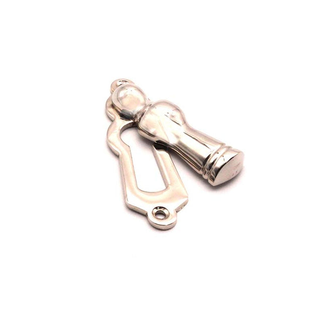 This is an image of Spira Brass - Lady Escutcheon Polished Nickel available to order from T.H Wiggans Architectural Ironmongery in Kendal, quick delivery and discounted prices.