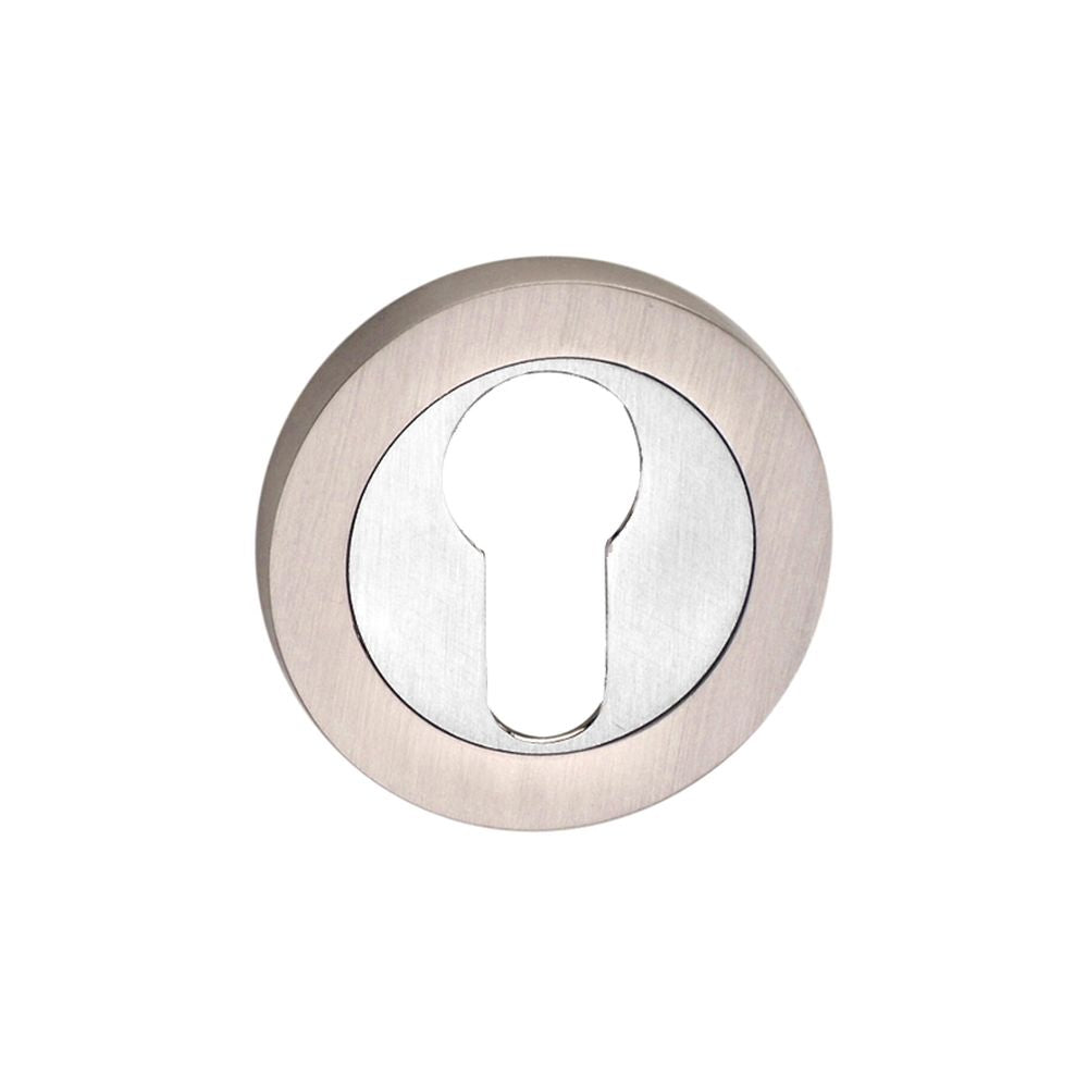 This is an image of Spira Brass - Euro Profile Escutcheon Dual Tone available to order from T.H Wiggans Architectural Ironmongery in Kendal, quick delivery and discounted prices.