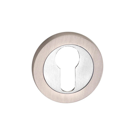 This is an image of Spira Brass - Euro Profile Escutcheon Dual Tone available to order from T.H Wiggans Architectural Ironmongery in Kendal, quick delivery and discounted prices.