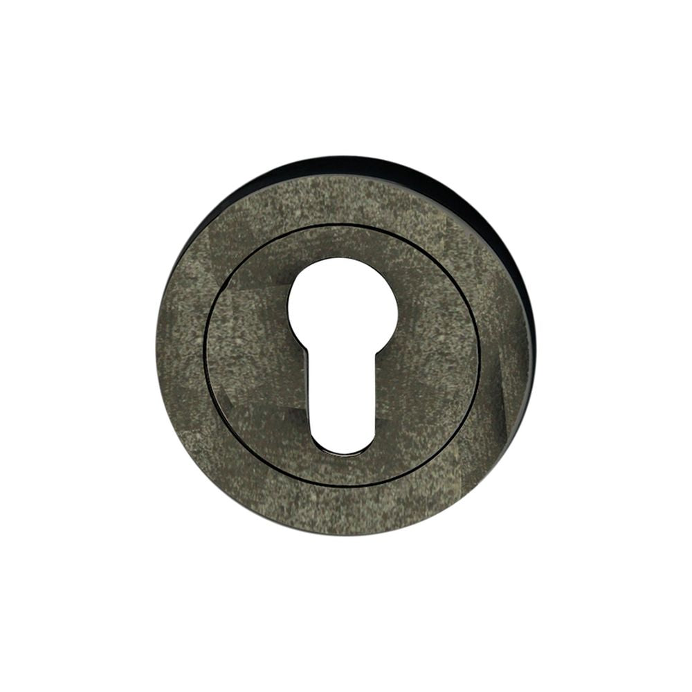 This is an image of Spira Brass - Euro Profile Escutcheon Pewter available to order from T.H Wiggans Architectural Ironmongery in Kendal, quick delivery and discounted prices.