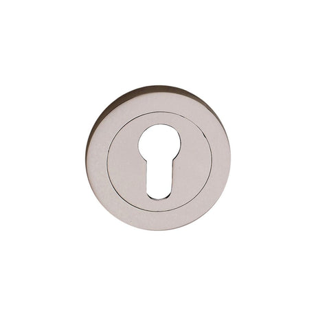 This is an image of Spira Brass - Euro Profile Escutcheon Satin Nickel available to order from T.H Wiggans Architectural Ironmongery in Kendal, quick delivery and discounted prices.
