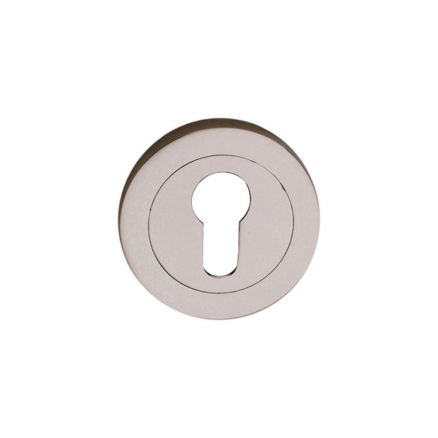 This is an image of Spira Brass - Euro Profile Escutcheon Satin Nickel available to order from T.H Wiggans Architectural Ironmongery in Kendal, quick delivery and discounted prices.