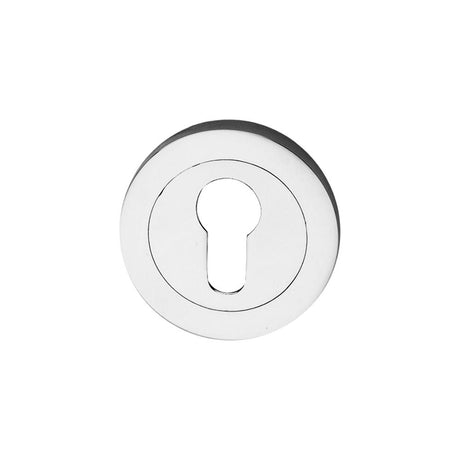 This is an image of Spira Brass - Euro Profile Escutcheon Polished Chrome available to order from T.H Wiggans Architectural Ironmongery in Kendal, quick delivery and discounted prices.