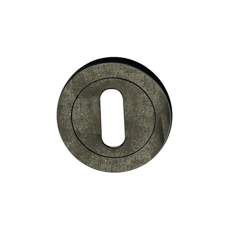 This is an image of Spira Brass - Oval Standard Escutcheon Pewter available to order from T.H Wiggans Architectural Ironmongery in Kendal, quick delivery and discounted prices.