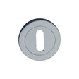 This is an image of Spira Brass - Oval Standard Escutcheon Satin Chrome available to order from T.H Wiggans Architectural Ironmongery in Kendal, quick delivery and discounted prices.