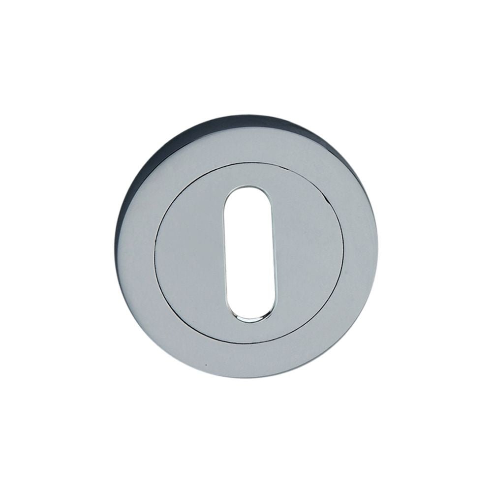 This is an image of Spira Brass - Oval Standard Escutcheon Satin Chrome available to order from T.H Wiggans Architectural Ironmongery in Kendal, quick delivery and discounted prices.