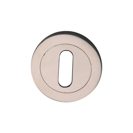 This is an image of Spira Brass - Oval Standard Escutcheon Satin Nickel available to order from T.H Wiggans Architectural Ironmongery in Kendal, quick delivery and discounted prices.