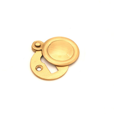 This is an image of Spira Brass - Victorian Key hole Covered Satin Brass available to order from T.H Wiggans Architectural Ironmongery in Kendal, quick delivery and discounted prices.
