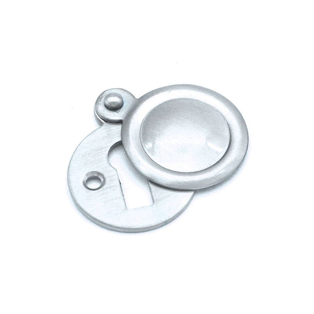 This is an image of Spira Brass - Victorian Key hole Covered Satin Chrome available to order from T.H Wiggans Architectural Ironmongery in Kendal, quick delivery and discounted prices.