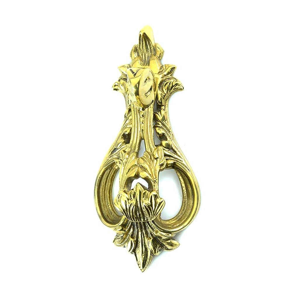 This is an image of Spira Brass - Snella Door Knocker Polished Brass available to order from T.H Wiggans Architectural Ironmongery in Kendal, quick delivery and discounted prices.