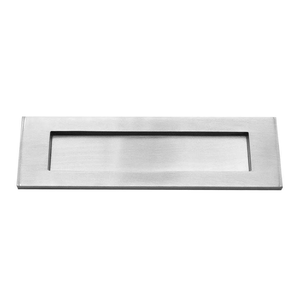 This is an image of Spira Brass - Victorian Letter Plate 250mm Satin Chrome available to order from T.H Wiggans Architectural Ironmongery in Kendal, quick delivery and discounted prices.