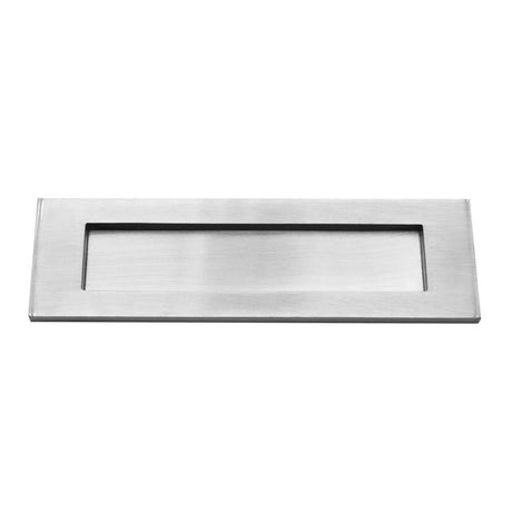 This is an image of Spira Brass - Victorian Letter Plate 250mm Satin Chrome available to order from T.H Wiggans Architectural Ironmongery in Kendal, quick delivery and discounted prices.