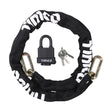 This is an image showing TIMCO Security Chain & Weatherproof Padlock - 8mm x 1m - 2 Pieces Bag available from T.H Wiggans Ironmongery in Kendal, quick delivery at discounted prices.
