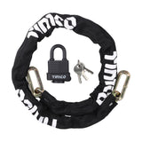 This is an image showing TIMCO Security Chain & Weatherproof Padlock - 8mm x 1m - 2 Pieces Bag available from T.H Wiggans Ironmongery in Kendal, quick delivery at discounted prices.