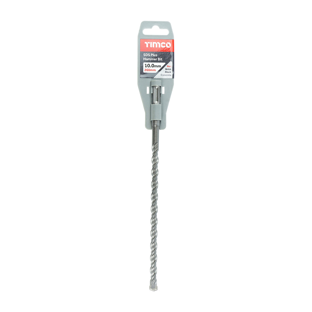 This is an image showing TIMCO SDS Plus Hammer Bit - 10.0 x 260 - 1 Each Clip available from T.H Wiggans Ironmongery in Kendal, quick delivery at discounted prices.