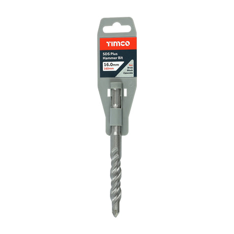 This is an image showing TIMCO SDS Plus Hammer Bit - 16.0 x 160 - 1 Each Clip available from T.H Wiggans Ironmongery in Kendal, quick delivery at discounted prices.