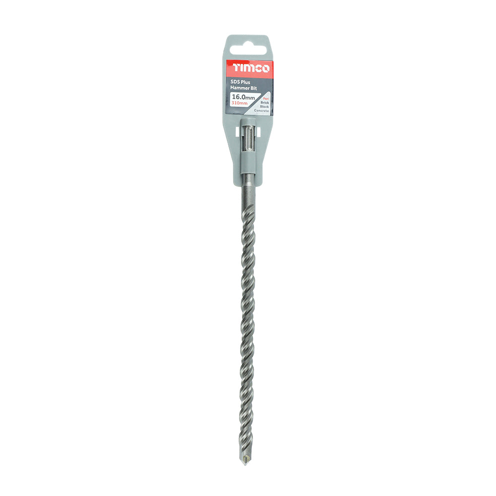 This is an image showing TIMCO SDS Plus Hammer Bit - 16.0 x 310 - 1 Each Clip available from T.H Wiggans Ironmongery in Kendal, quick delivery at discounted prices.