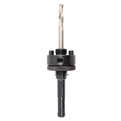 This is an image showing TIMCO Holesaw Arbor - SDS Plus Shank - To fit Holesaw 32-210mm - 1 Each Clamshell available from T.H Wiggans Ironmongery in Kendal, quick delivery at discounted prices.