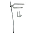 This is an image showing TIMCO Spring Gate Fastener Set With Staple Catch - Hot Dipped Galvanised - 610mm - 1 Each Plain Bag available from T.H Wiggans Ironmongery in Kendal, quick delivery at discounted prices.