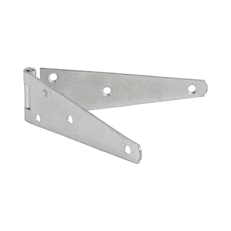 This is an image showing TIMCO Pair of Medium Strap Tee Hinges - Zinc - 6" - 1 Each Plain Bag available from T.H Wiggans Ironmongery in Kendal, quick delivery at discounted prices.