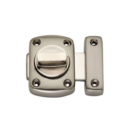 This is an image of Spira Brass - Sigma Bathroom Latch Small Satin Nickel available to order from T.H Wiggans Architectural Ironmongery in Kendal, quick delivery and discounted prices.