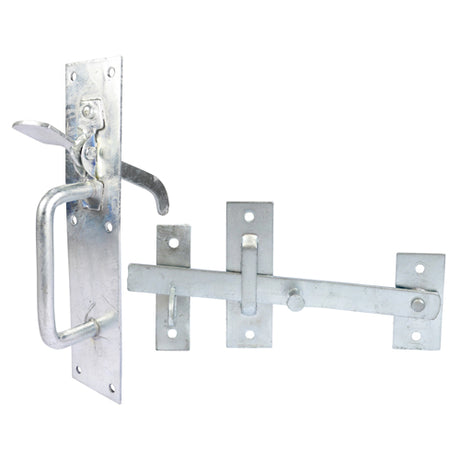 This is an image showing TIMCO Suffolk Latch - Medium Duty - Hot Dipped Galvanised - 205 x 45mm - 1 Each TIMbag available from T.H Wiggans Ironmongery in Kendal, quick delivery at discounted prices.