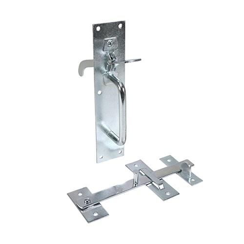 This is an image showing TIMCO Suffolk Latch - Medium Duty - Zinc - 205 x 45mm - 1 Each Plain Bag available from T.H Wiggans Ironmongery in Kendal, quick delivery at discounted prices.