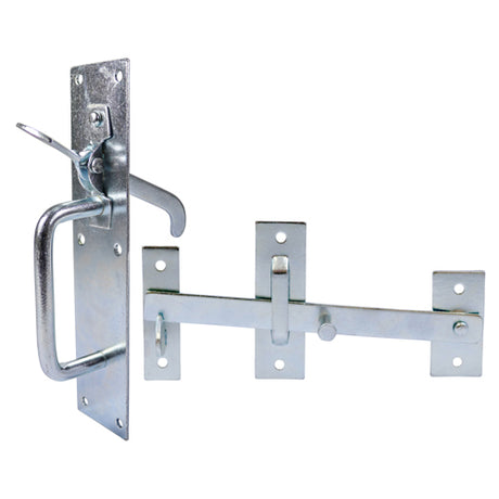 This is an image showing TIMCO Suffolk Latch - Medium Duty - Zinc - 205 x 45mm - 1 Each TIMbag available from T.H Wiggans Ironmongery in Kendal, quick delivery at discounted prices.