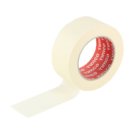 This is an image showing TIMCO Masking Tape - Cream - 50m x 50mm - 1 Each Roll available from T.H Wiggans Ironmongery in Kendal, quick delivery at discounted prices.
