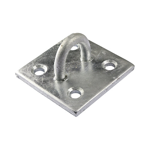 This is an image showing TIMCO Staple on Plate - Hot Dipped Galvanised - 2" - 1 Each Plain Bag available from T.H Wiggans Ironmongery in Kendal, quick delivery at discounted prices.