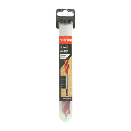 This is an image showing TIMCO Hex Shank Speed Auger Bit - 16.0 x 159 - 1 Each Tube available from T.H Wiggans Ironmongery in Kendal, quick delivery at discounted prices.