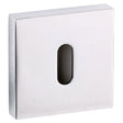 This is an image of Senza Pari Key Escutcheon on Flush Square Rose - Polished Chrome available to order from T.H Wiggans Architectural Ironmongery in Kendal, quick delivery and discounted prices.