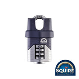 This is an image showing TIMCO Vulcan Combination Padlock - Boron Closed Shackle - VULCAN COMBI 40CS - 40mm - 1 Each Blister Pack available from T.H Wiggans Ironmongery in Kendal, quick delivery at discounted prices.
