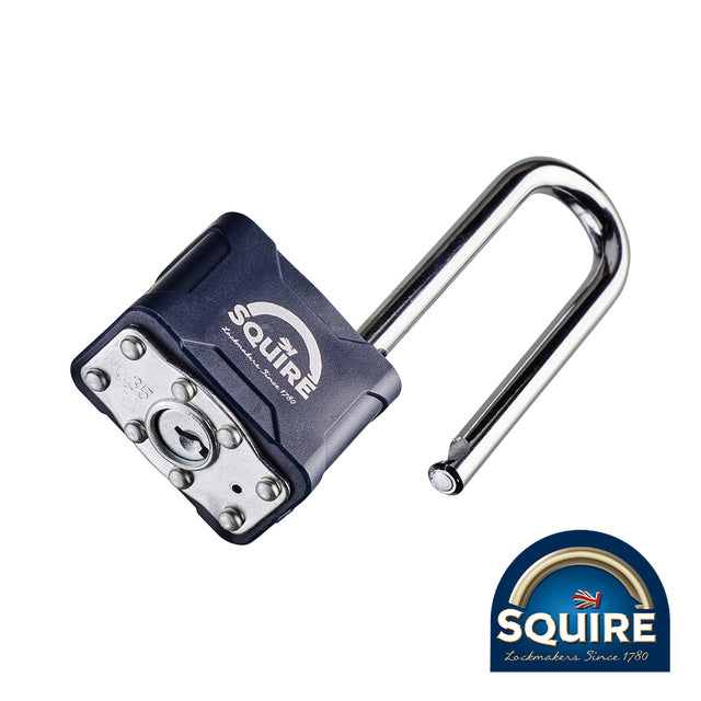 This is an image showing TIMCO Stronglock Laminated Padlock - 2.5" Long Shackle - 35/2.5 - 40mm - 1 Each Blister Pack available from T.H Wiggans Ironmongery in Kendal, quick delivery at discounted prices.