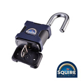 This is an image showing TIMCO Stronghold Padlock - Open Shackle - SS65S - 65mm - 1 Each Blister Pack available from T.H Wiggans Ironmongery in Kendal, quick delivery at discounted prices.