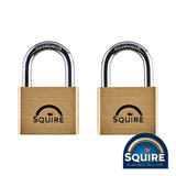 This is an image showing TIMCO Premium Brass Lion Padlock - Keyed Alike - LN5T - 50mm - 2 Pieces Blister Pack available from T.H Wiggans Ironmongery in Kendal, quick delivery at discounted prices.
