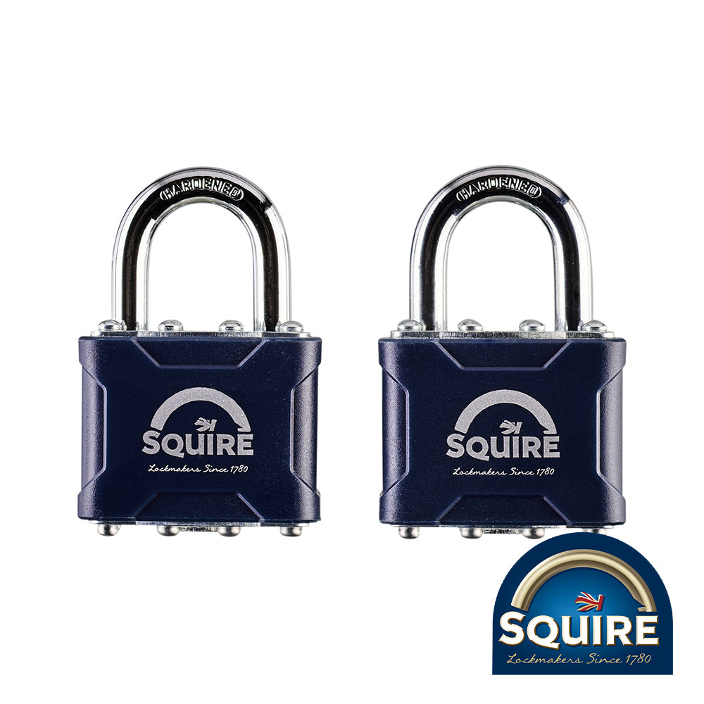 This is an image showing TIMCO Stronglock Laminated Padlock - Keyed Alike - 35T - 40mm - 2 Pieces Blister Pack available from T.H Wiggans Ironmongery in Kendal, quick delivery at discounted prices.