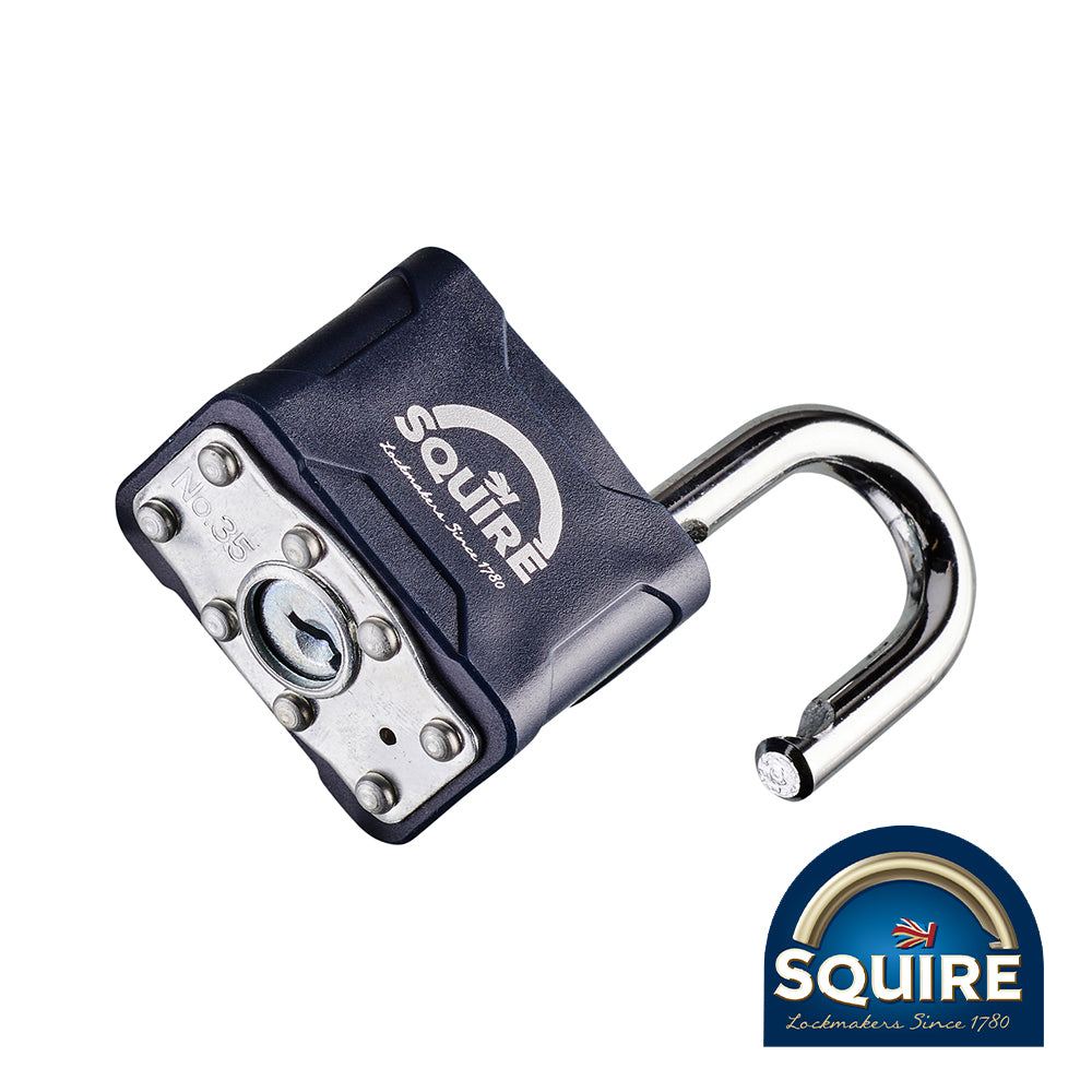 This is an image showing TIMCO Stronglock Laminated Padlock - 35 - 40mm - 1 Each Blister Pack available from T.H Wiggans Ironmongery in Kendal, quick delivery at discounted prices.
