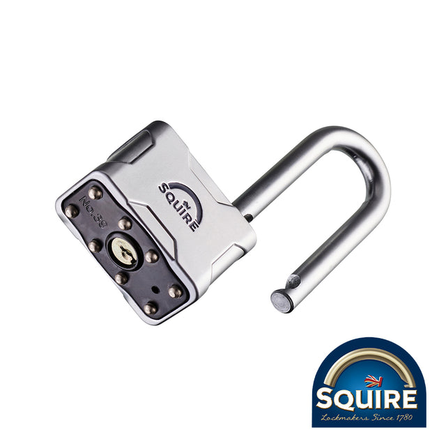 This is an image showing TIMCO Vulcan Padlock - 2.5" Long Shackle - VULCAN P4 50/2.5 - 50mm - 1 Each Blister Pack available from T.H Wiggans Ironmongery in Kendal, quick delivery at discounted prices.